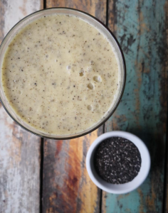 licuado de durazno y semillas de chía