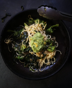 pasta con brocoli en 3 texturas cero desperdicio