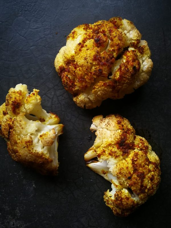 coliflor al curry asado