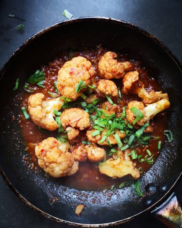 coliflor agridulce picante adaptación de gobi manchurian